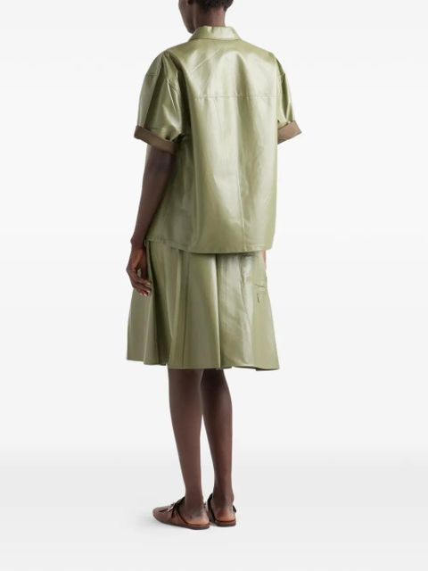 Prada nappa leather zipper shirt - Green - zdjęcie produktu nr 2