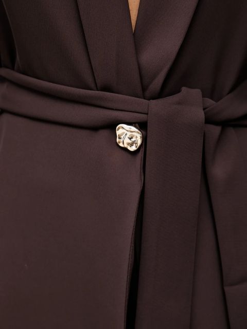 Answear.LAB marynarka kolor brązowy jednorzędowa gładka