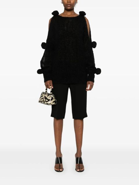 Blumarine floral-appliqué sweater - Black - zdjęcie produktu nr 2