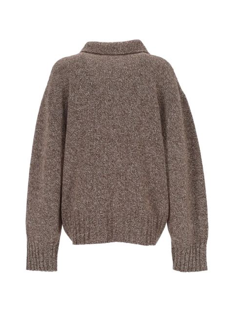 The Attico logo-embroidered cardigan - Brown - zdjęcie produktu nr 2