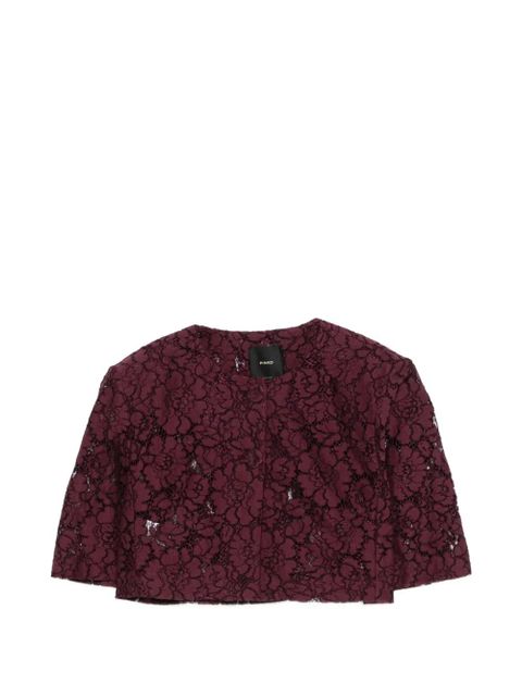 PINKO lace-detail cropped jacket - Red - zdjęcie produktu nr 1