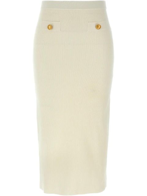 Alessandra Rich high waisted midi skirt - White - zdjęcie produktu nr 1