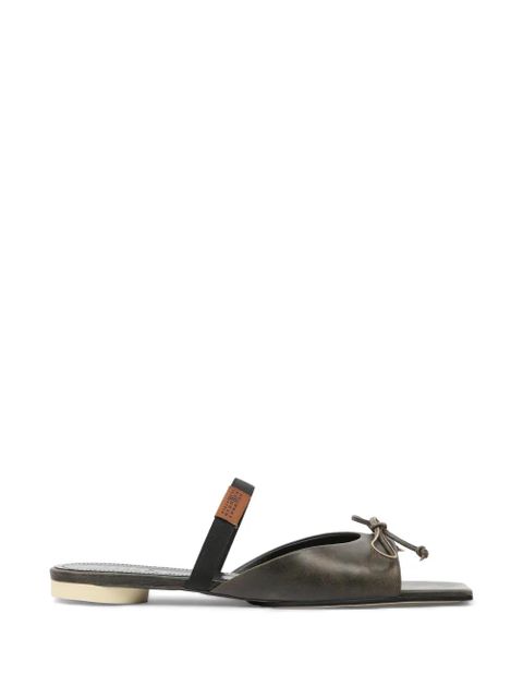 MM6 Maison Margiela square bow leather sandals - Brown - zdjęcie produktu nr 1