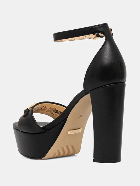 Guess sandały skórzane SETTLE kolor czarny FLJSET LEA03