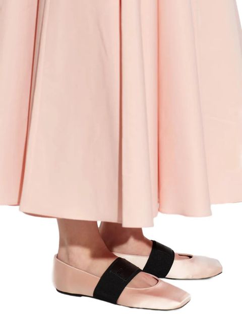 Givenchy logo-patch elasticated-strap ballet flats - Pink