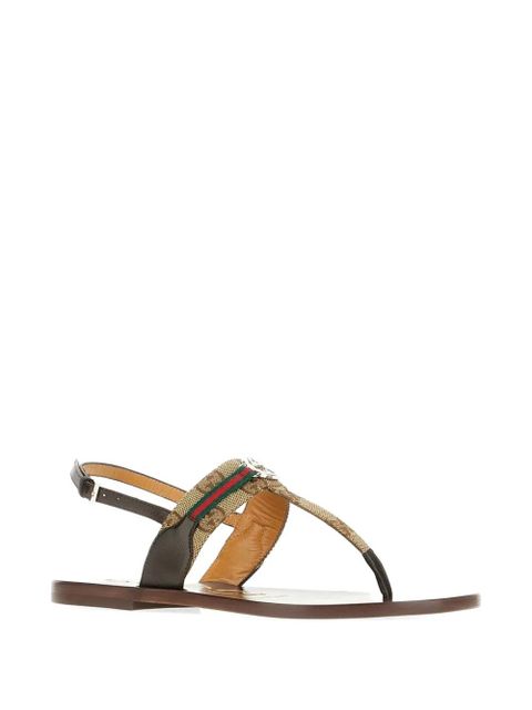 Gucci GG Supreme Web-stripe sandals - Neutrals - zdjęcie produktu nr 2