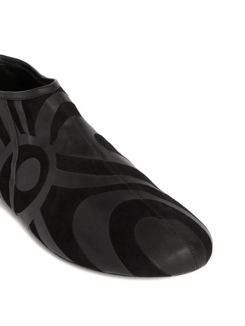 PUCCI print zip flat shoes - Black