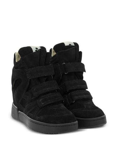 ISABEL MARANT touch-straps leather sneakers - Black - zdjęcie produktu nr 2