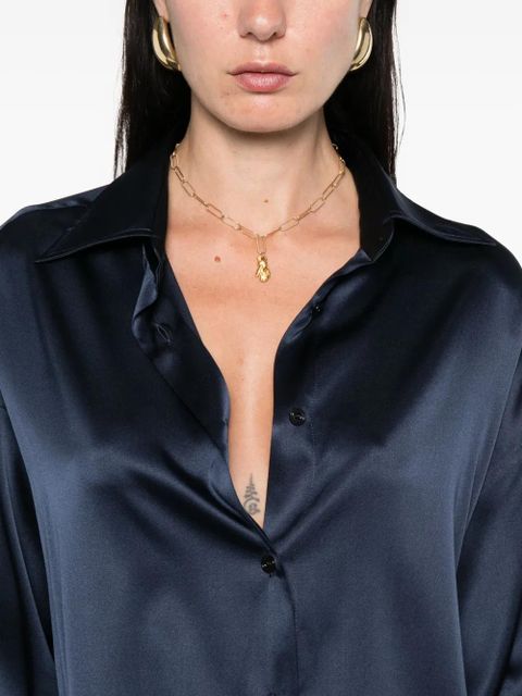 TOM FORD silk-blend shirt - Blue