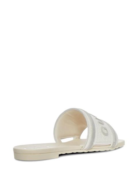 Gucci logo sandals - White
