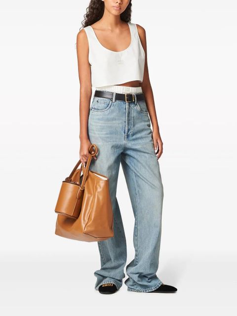 Miu Miu cotton wide-leg jeans - Blue - zdjęcie produktu nr 2