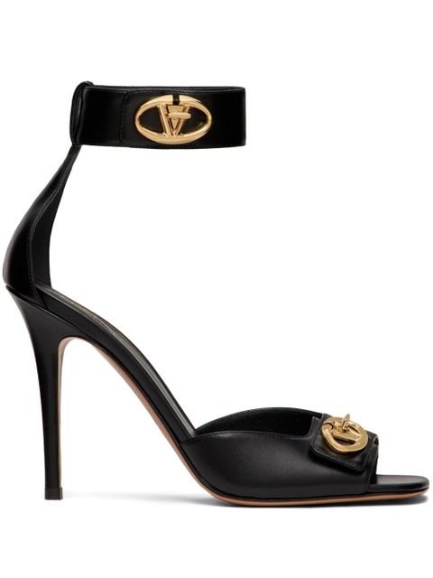 Valentino Garavani VLogo 100mm leather sandals - Black