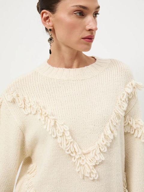 Medicine sweter damski kolor beżowy