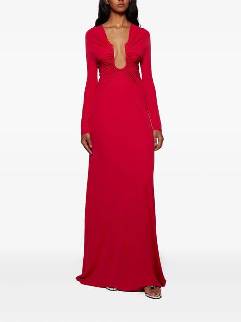 Christopher Esber Arced Palm strapless dress - Red