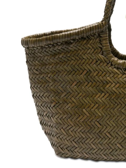 DRAGON DIFFUSION Big Nantucket Basket woven handle shoulder bag - Green