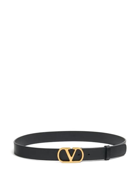 Valentino Garavani VLogo Signature leather belt - Black - zdjęcie produktu nr 1