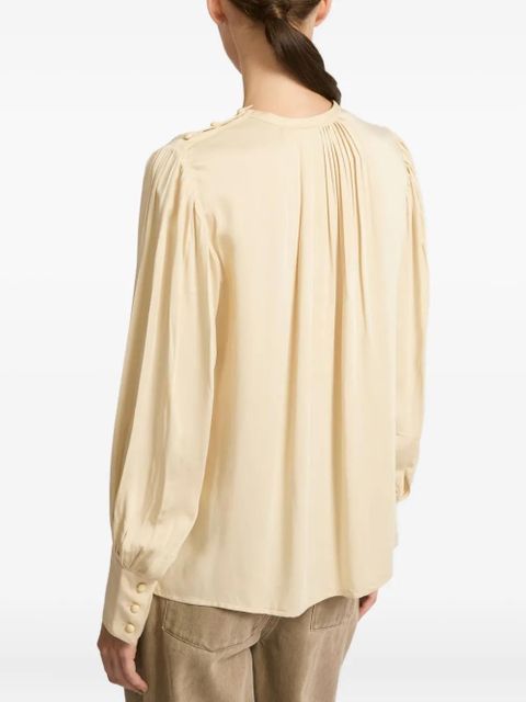 Yves Salomon button-embellishment blouse - Yellow