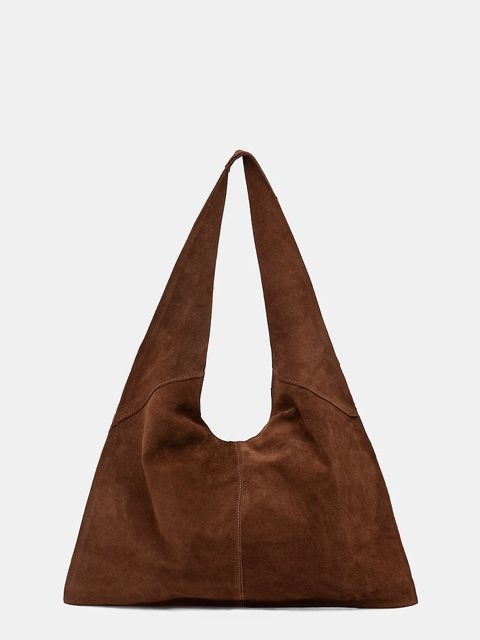 Answear.LAB torebka zamszowa kolor brązowy - zdjęcie produktu nr 1