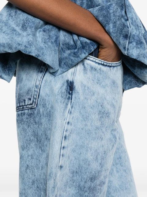 Marques'Almeida frayed acid wash jeans - Blue