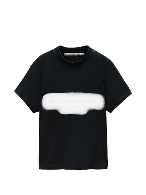 Alexander Wang embossed graphic-print T-shirt - Black - zdjęcie produktu nr 1