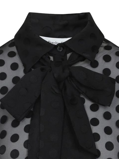 The Frankie Shop polka dot collared shirt - Black