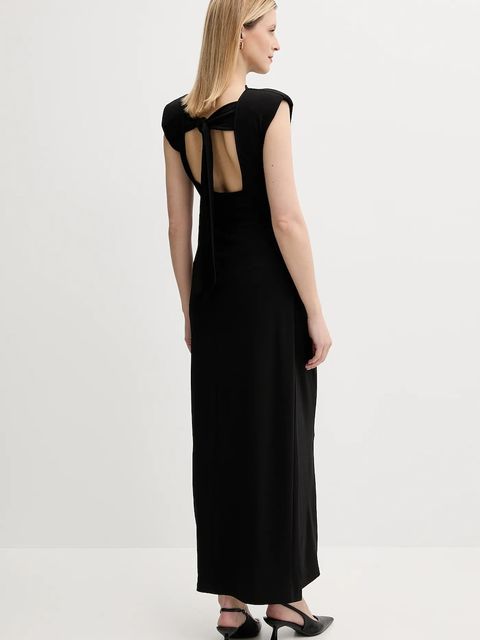 Answear.LAB sukienka kolor czarny maxi dopasowana