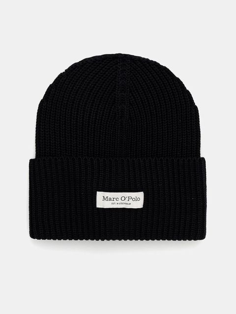 Marc O'Polo czapka bawełniana kolor granatowy 509605901141 - zdjęcie produktu nr 1