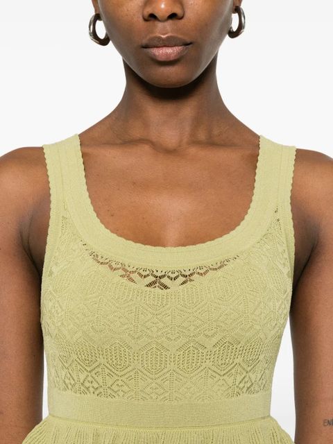 SANDRO ruffled maxi dress - Green