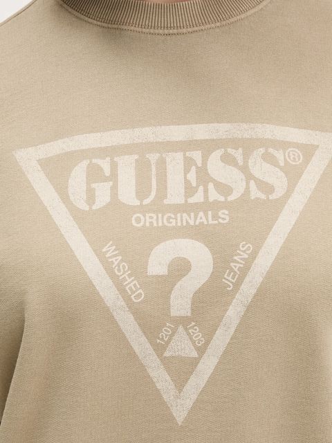 Guess Originals bluza bawełniana damska kolor beżowy z nadrukiem M5GQ35 K68I4
