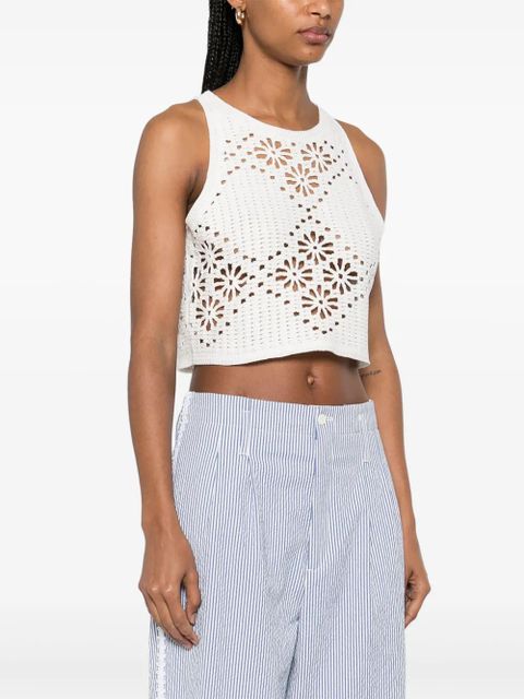 TWINSET crochet-knit crop top - White