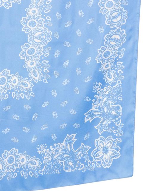 Maje floral-print scarf - Blue
