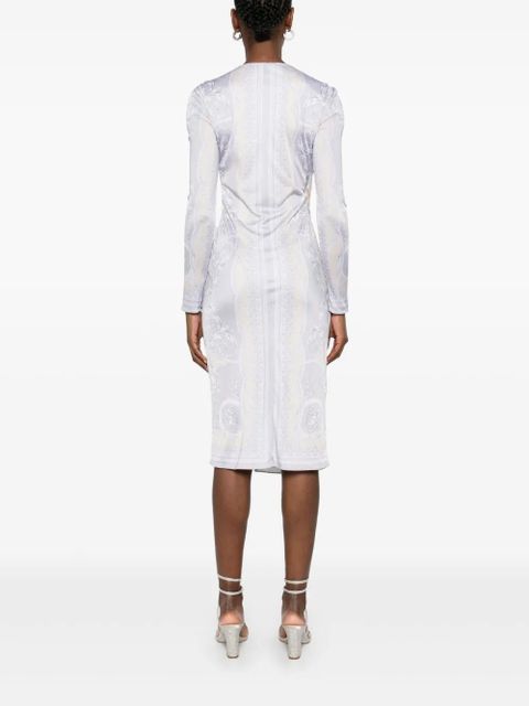 Versace Coupe des Dieux-print midi dress - Neutrals