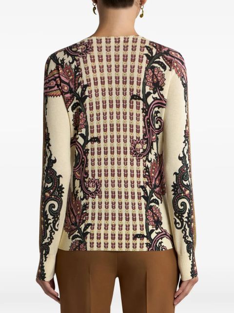 ETRO paisley-pattern cardigan - Neutrals