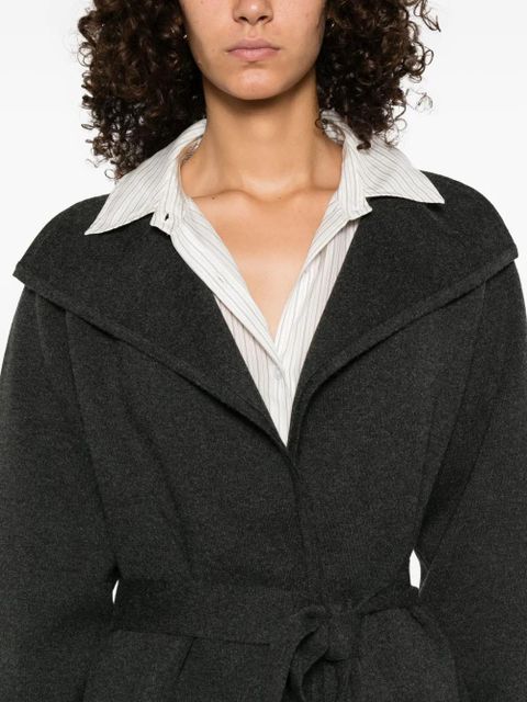 Max Mara asymmetrical-collar jacket - Grey