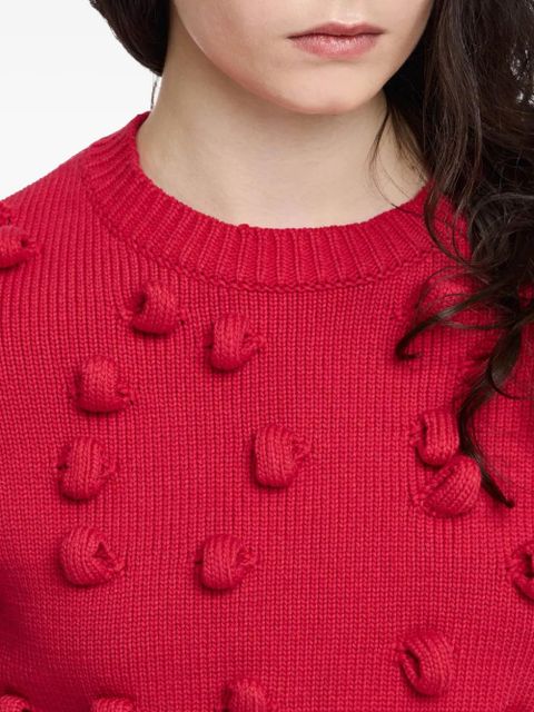 JW Anderson cropped loop jumper - Red