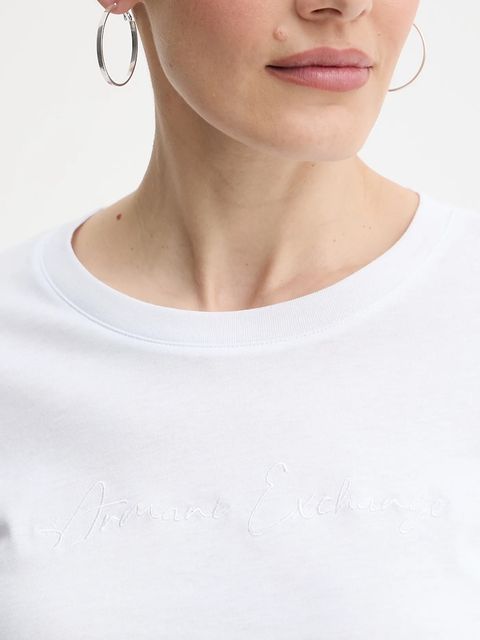 Armani Exchange longsleeve bawełniany kolor biały XW001456 AF10356