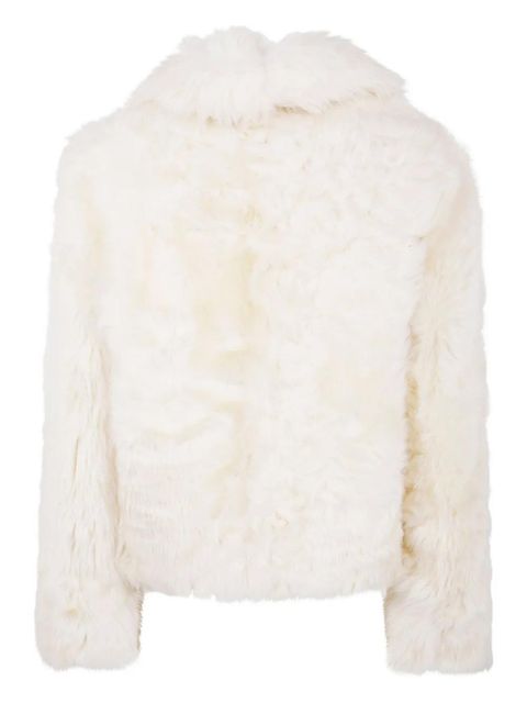 Yves Salomon long-sleeved lamb-fur jacket - A3050 PASTEL YELLOW - zdjęcie produktu nr 2