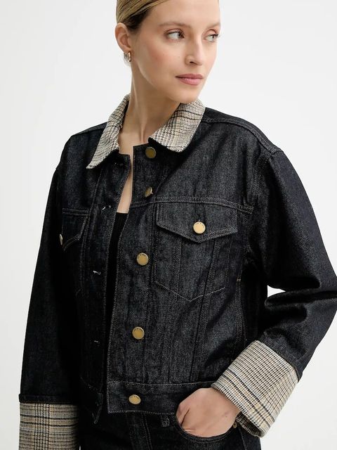 Rag & Bone kurtka jeansowa kolor czarny przejściowa oversize RJ1025FORMR - zdjęcie produktu nr 2