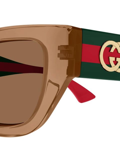 Gucci Eyewear GG2116S logo-detail sunglasses - Brown - zdjęcie produktu nr 2