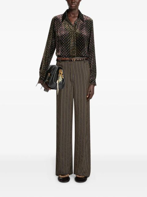 DRIES VAN NOTEN braided-embellishment leather belt - Black