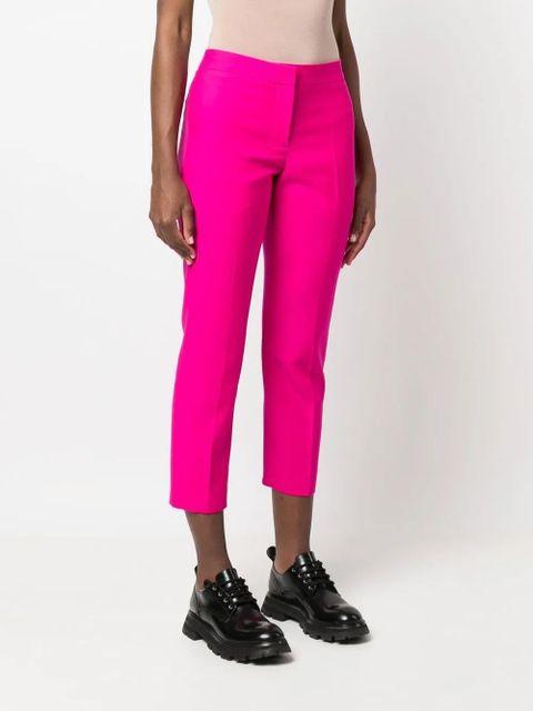Alexander McQueen cropped straight-leg trousers - Pink