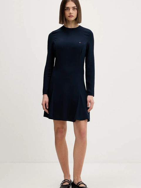 Tommy Jeans sukienka kolor granatowy mini rozkloszowana DW0DW21916 - zdjęcie produktu nr 2