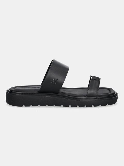 Calvin Klein Jeans klapki skórzane ROPE SANDAL SOFT LTH MG - zdjęcie produktu nr 1