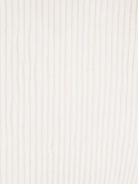 Jil Sander ruffled ribbed top - White