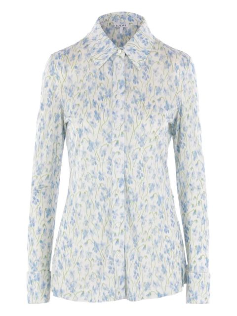 LOEWE floral-print shirt - White - zdjęcie produktu nr 1