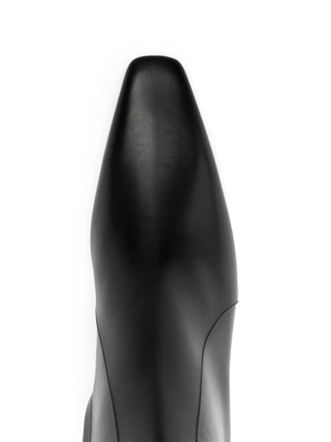 Saint Laurent square-toe block-heel boot - Black