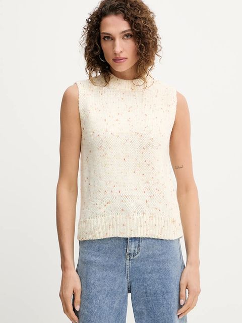 Silvian Heach kamizelka BJORG damski kolor beżowy ciepły GPA25095GL - zdjęcie produktu nr 1