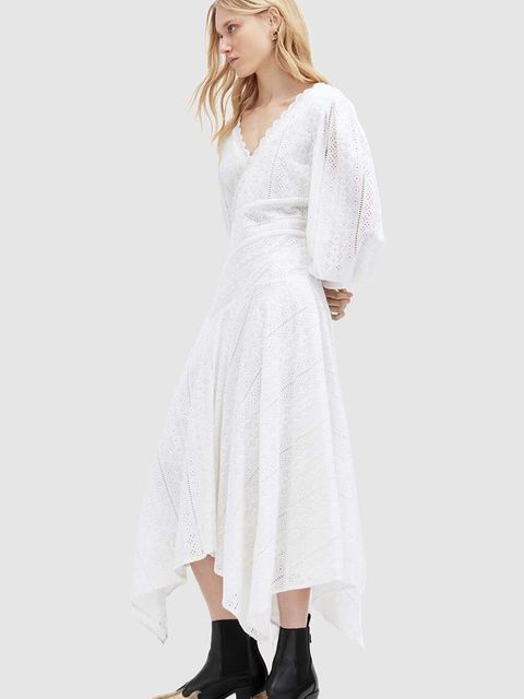 AllSaints sukienka bawełniana AVIANA BRODERIE DRES