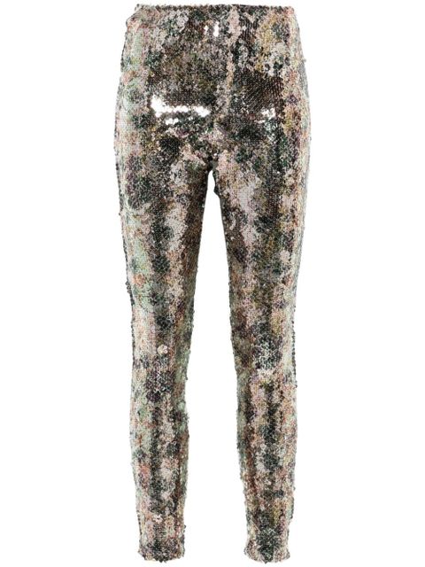 ISABEL MARANT Bella sequinned leggings - Silver - zdjęcie produktu nr 1