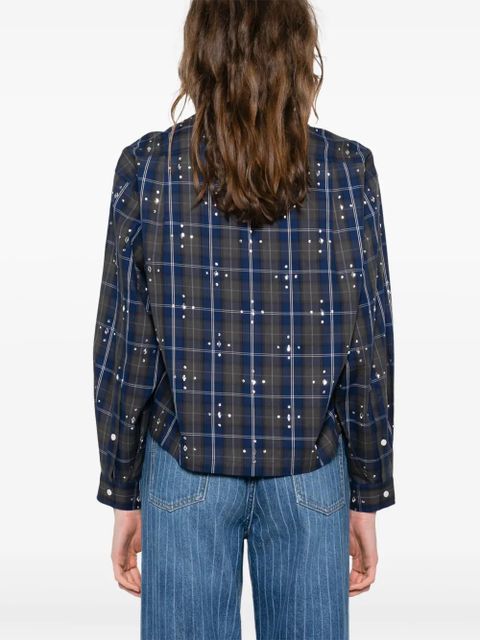 SANDRO checked shirt - Blue - zdjęcie produktu nr 2